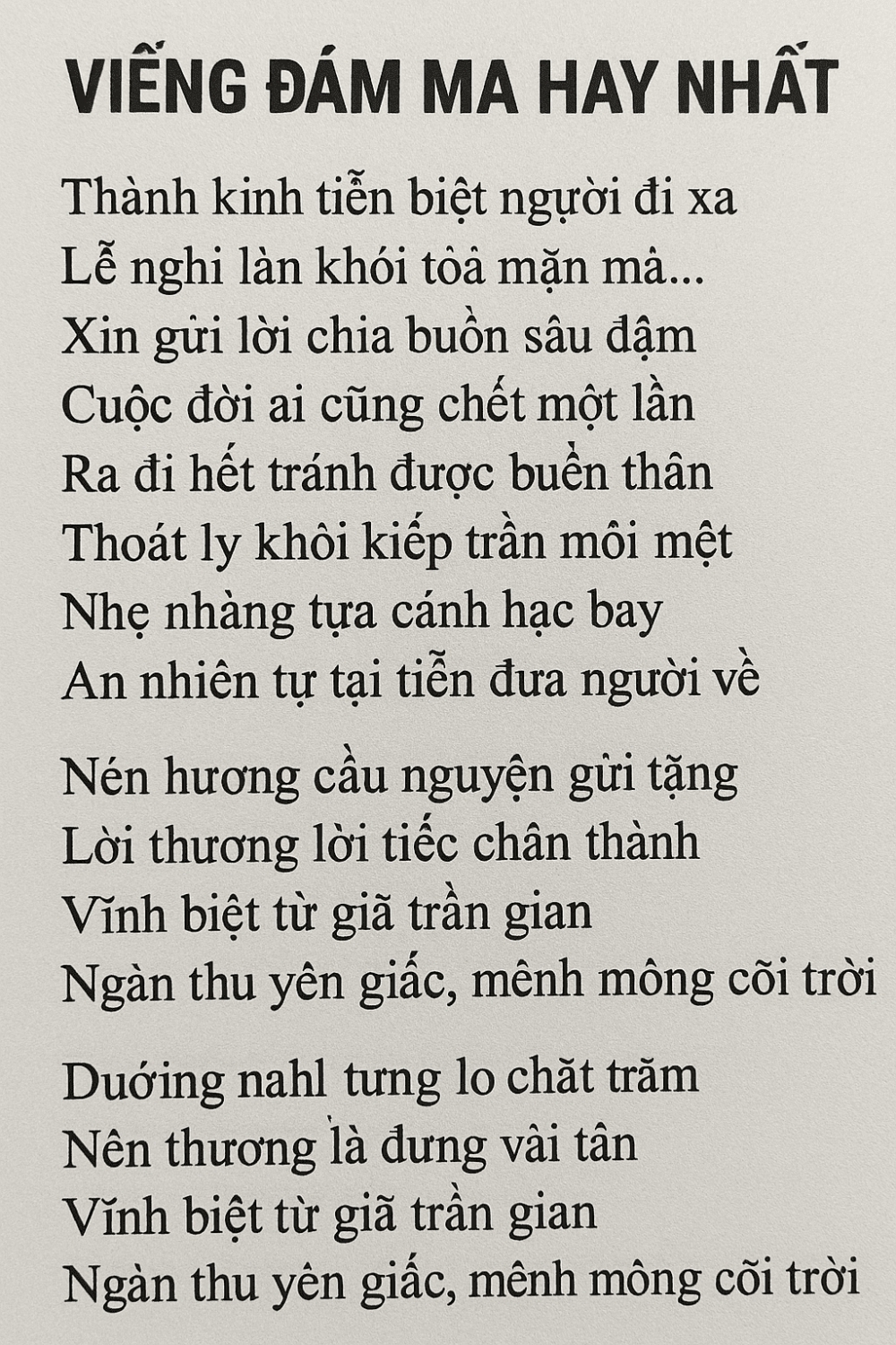 bai vieng dam ma hay nhat