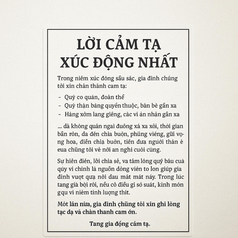 loi cam ta xuc dong nhat